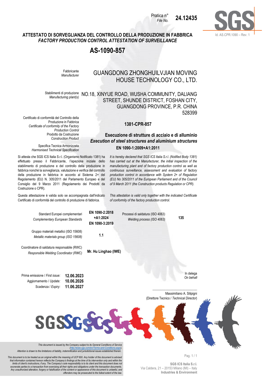 SGS Conformity Documentation document preview