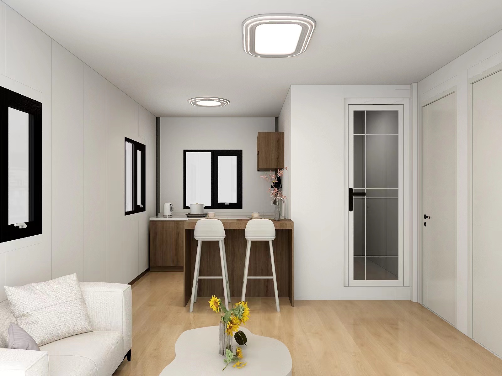 CGCH expandable house living and bedroom configuration